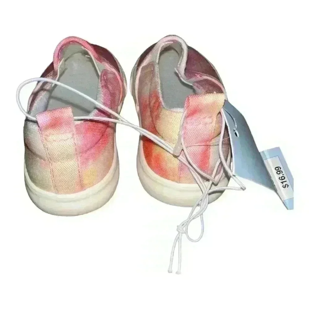 Cat & Jack Girls Tie-Dye Pink Slip-On Shoes, Size 10